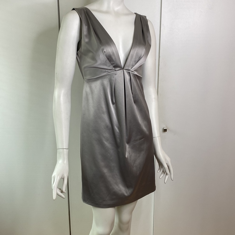 Vintage Poleci low V front/ grey dress size 4
